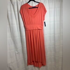 Apt 9 NWT Elegant Coral Dress, Size Large Women’s